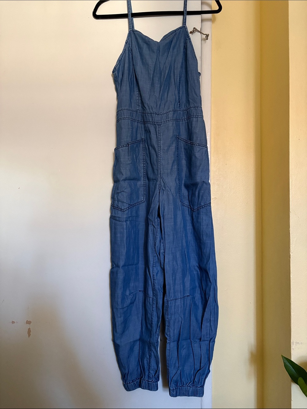 Current Air Blue Denim-Style Jumpsuit